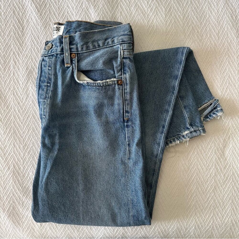 AGOLDE Feel Good Jamie High Rise Button Fly Straight Leg Jeans Size 25